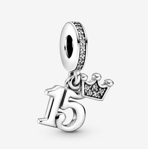 15th Birthday Dangle Charm S925 Sterling Silver