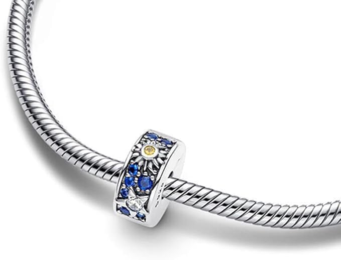 Celestial Sun, Star & Moon Clip Charm S925 Sterling Silver