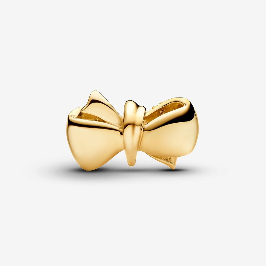 Sparkling Bow Charm S925 Sterling Silver