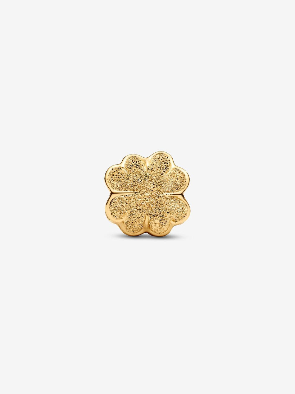 Textured Clover Mini Charm S925 Sterling Silver
