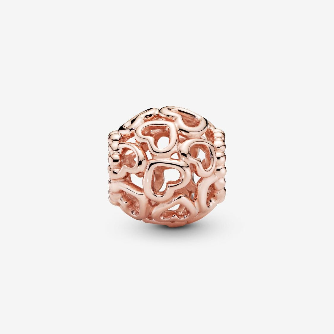 Gold Plated Hearts All Over Charm S925 Sterling Silver