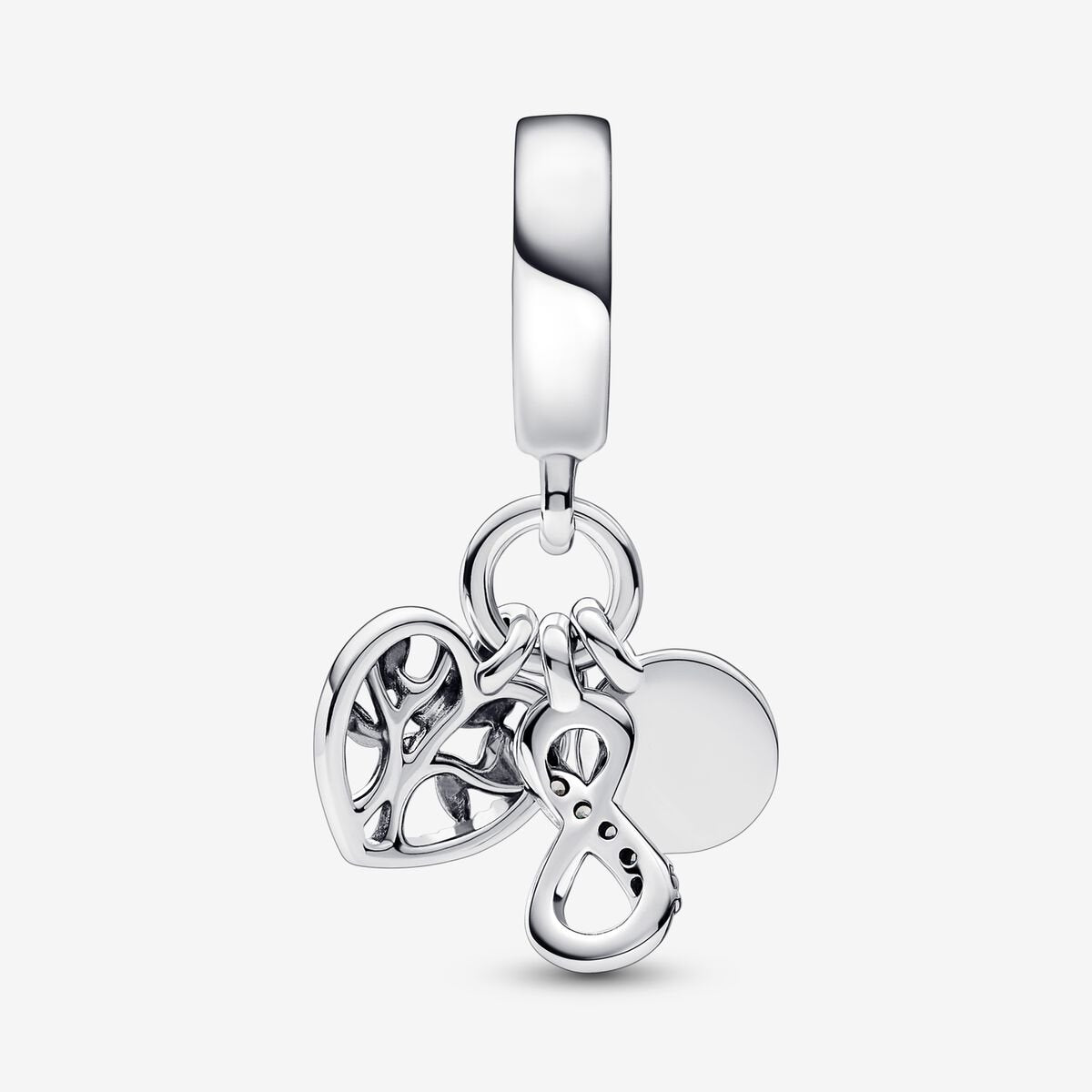 Family Infinity Triple Dangle Charm S925 Sterling Silver