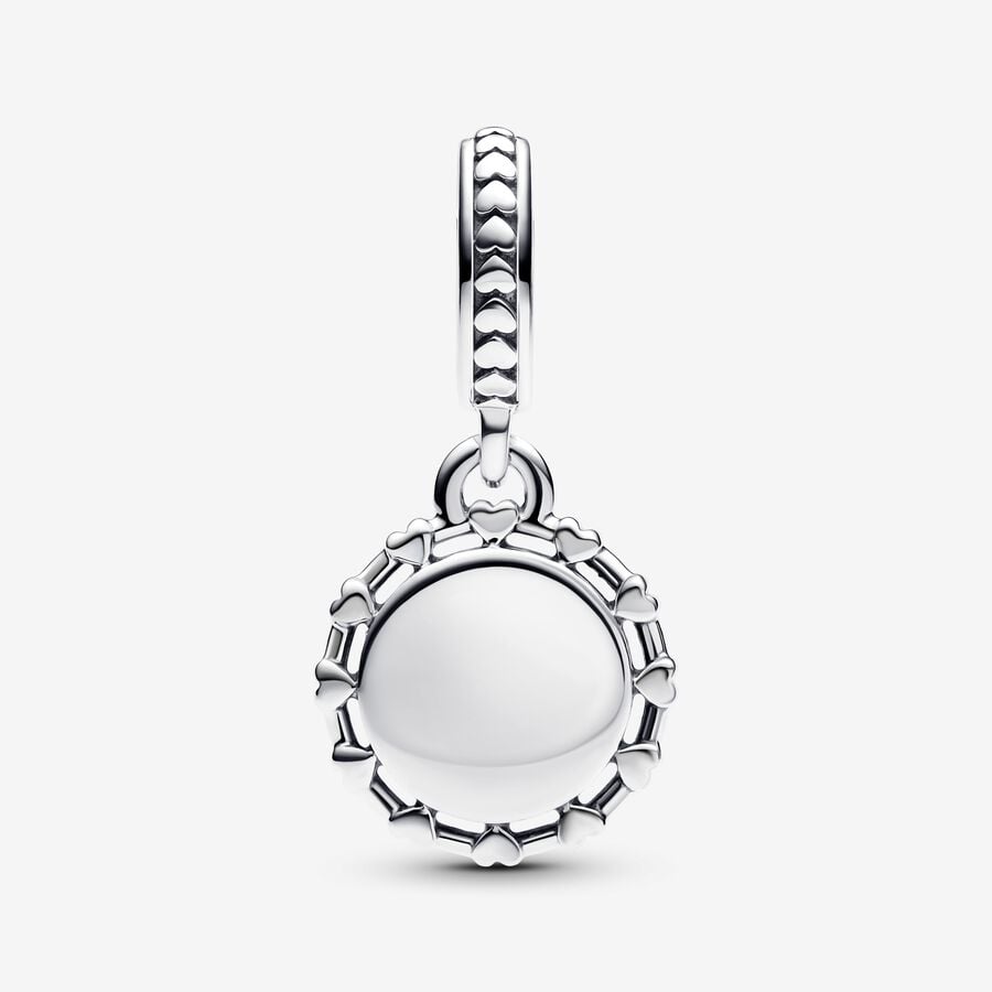Engravable Scottish Cow Dangle Charm S925 Sterling Silver