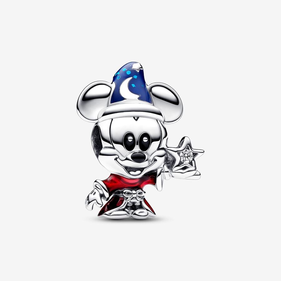Disney Sorcerer Apprentice Mickey Charm S925 Sterling Silver