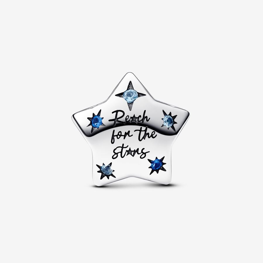 Bold Sparkling Star Charm S925 Sterling Silver