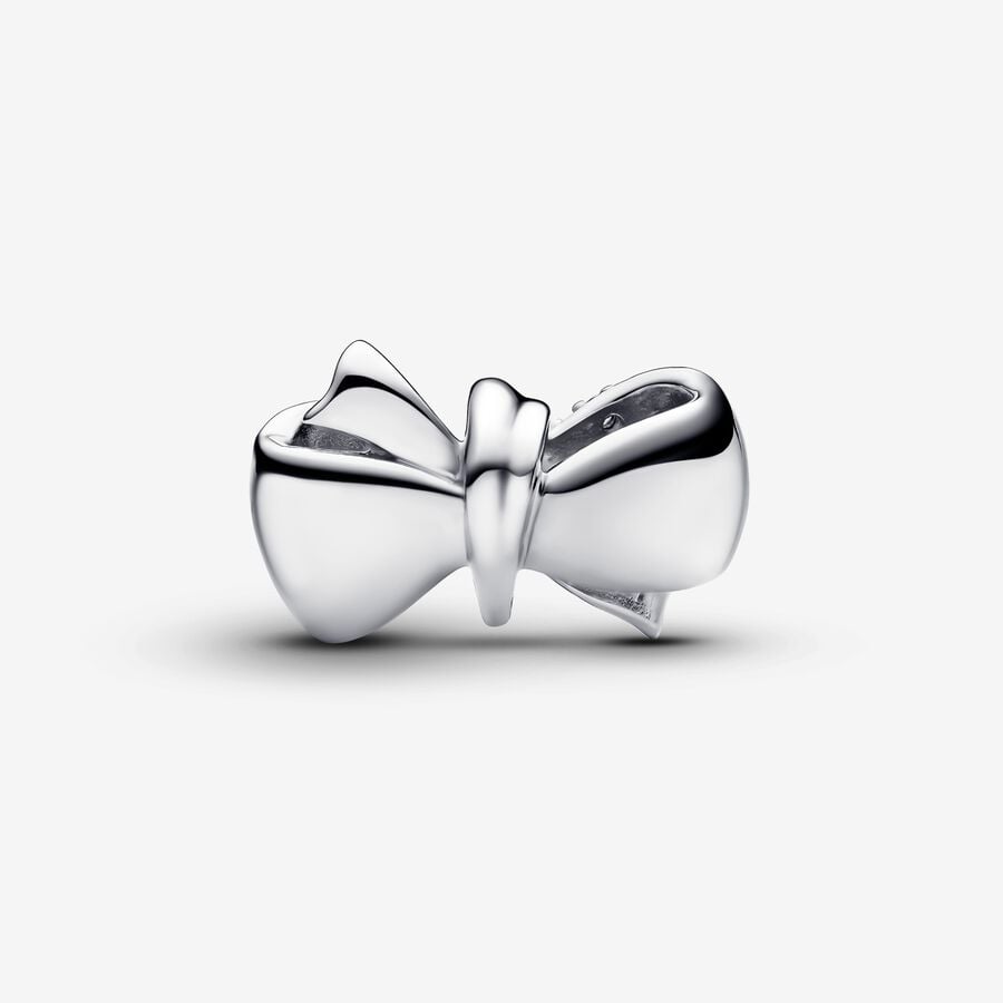 Sparkling Bow Charm S925 Sterling Silver