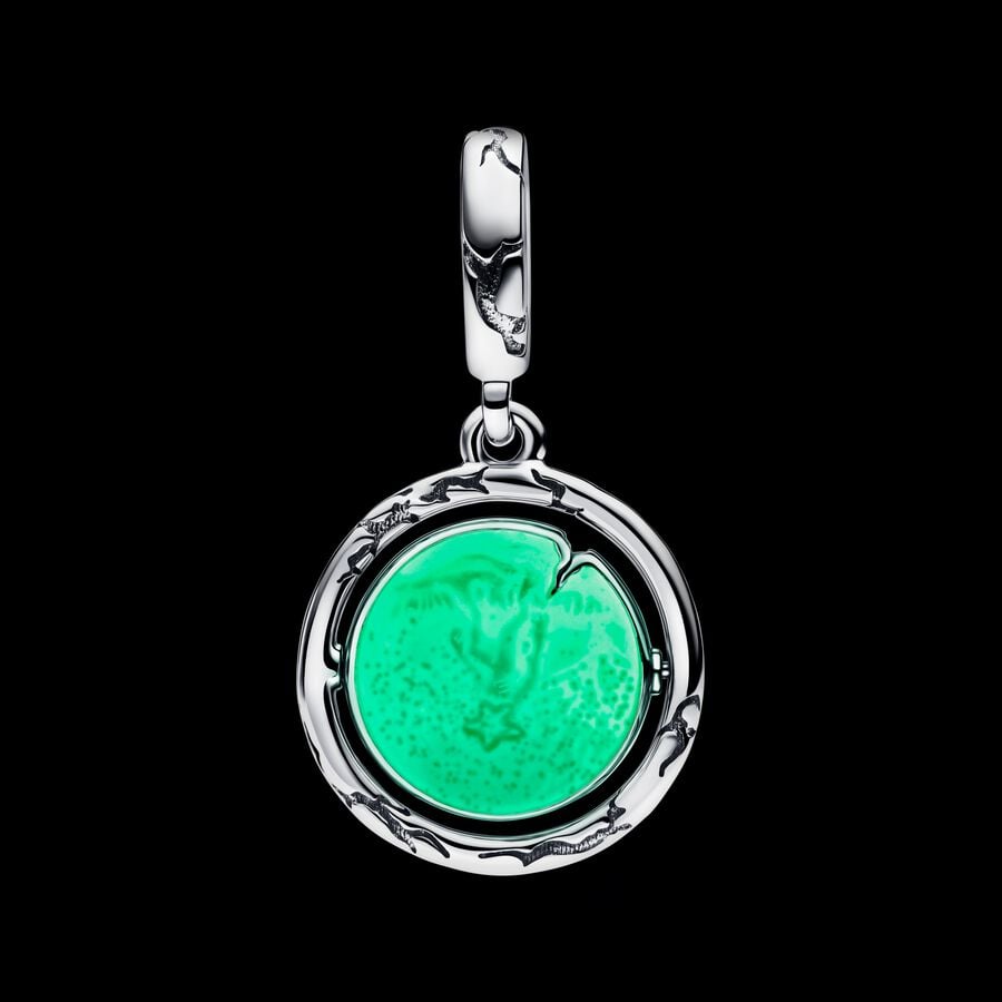 Stranger Things Glow-in-the-dark Upside Down Dangle Charm S925 Sterling Silver