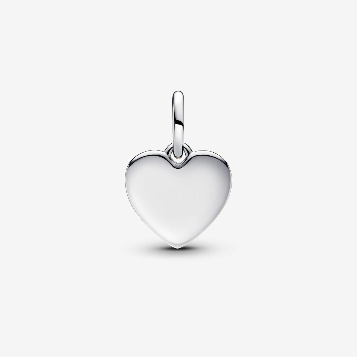 Engravable Love Heart Dangle Charm S925 Sterling Silver