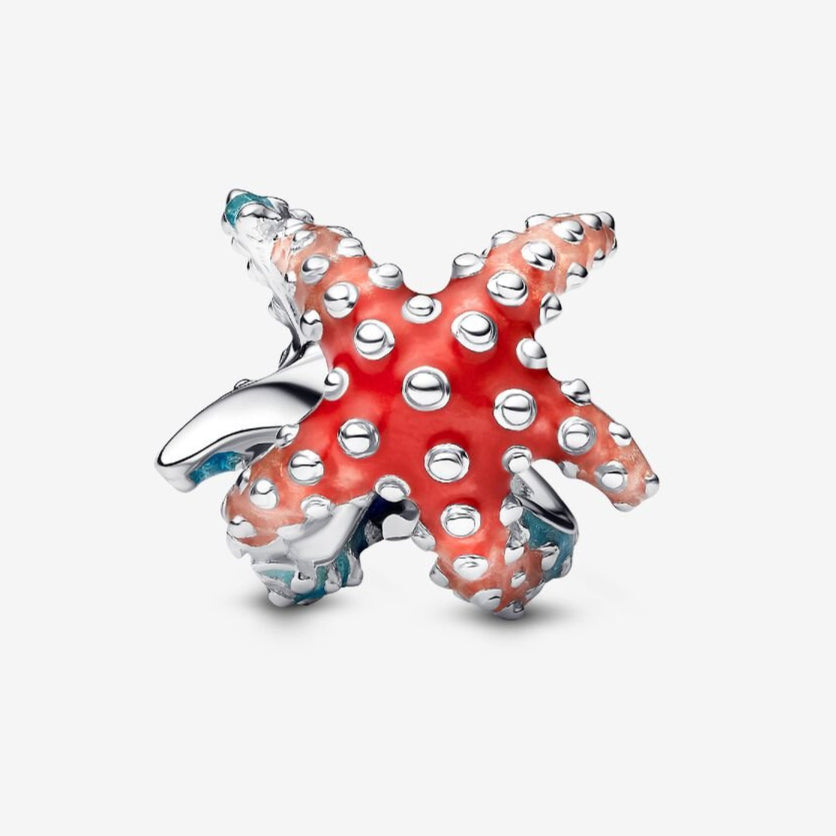 Colourful Star Fish Charm S925 Sterling Silver