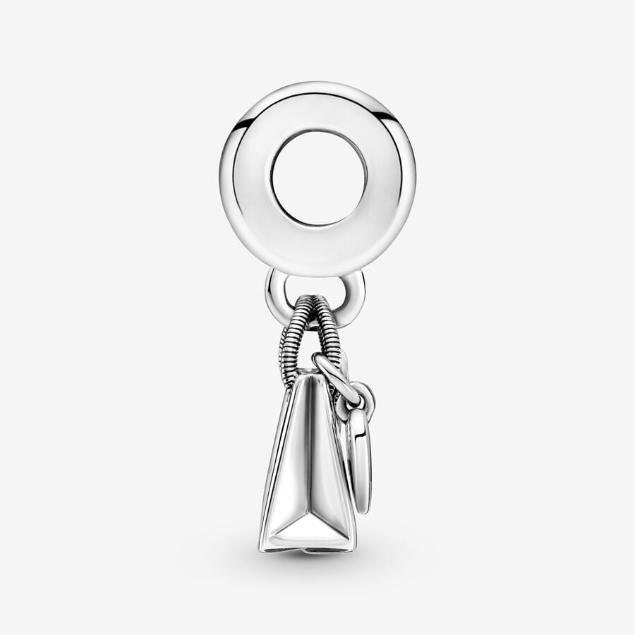 Shopping Bag Charm S925 Sterling Silver