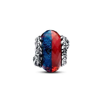 Game of Thrones Ice & Fire Dragons Dual Murano Glass Charm S925 Sterling Silver
