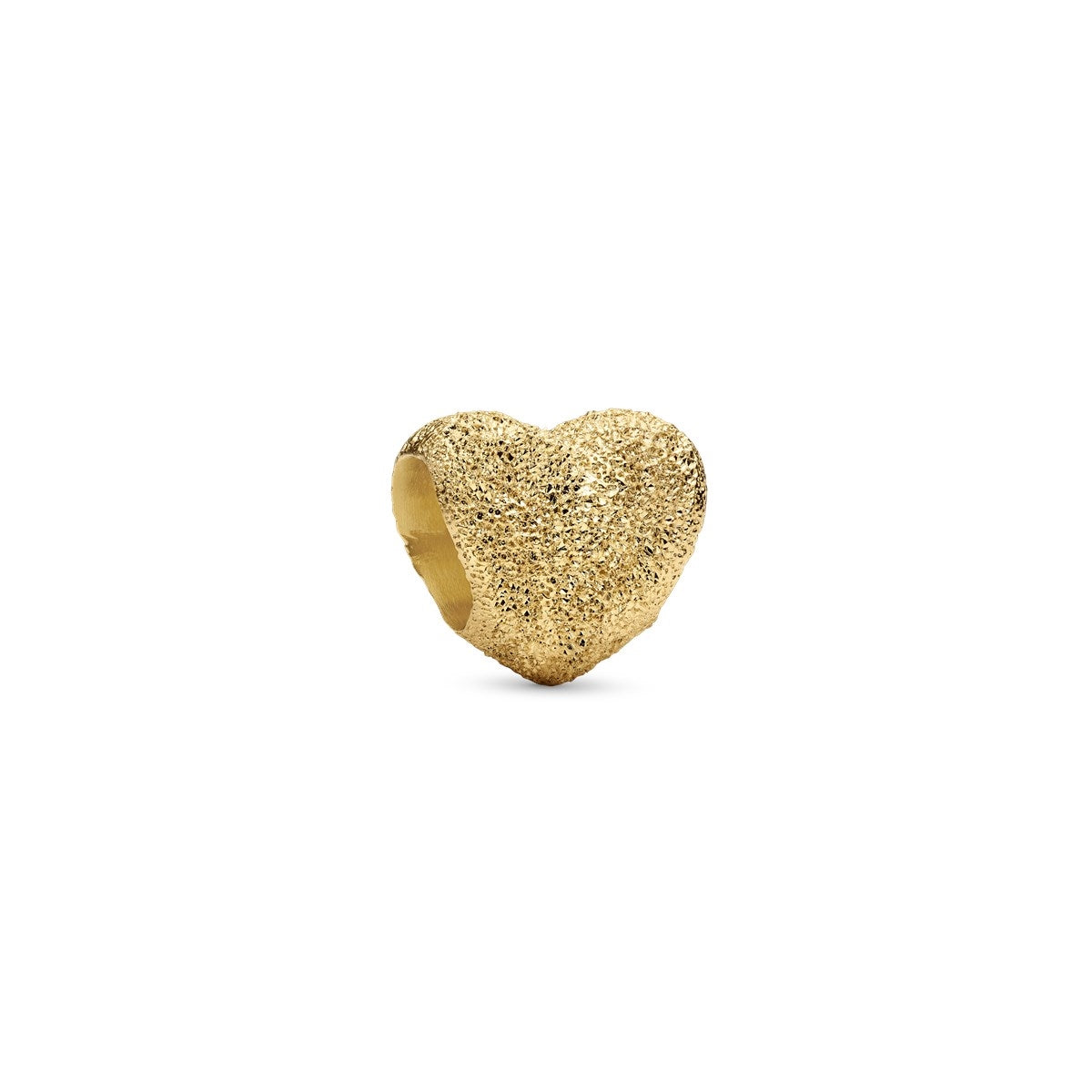 Textured Heart Mini Charm Hallmarked S925 Sterling Silver