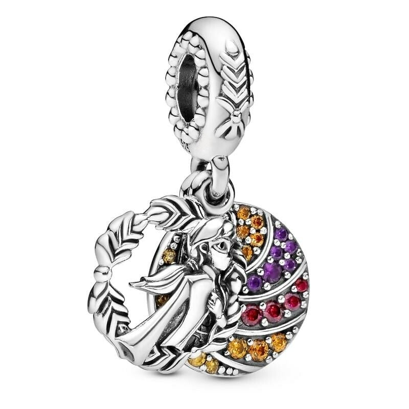Disney Frozen Anna Dangle Charm S925 Sterling Silver