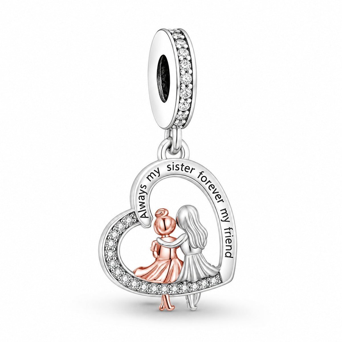 Always My Sister Charm S925 Sterling Silver