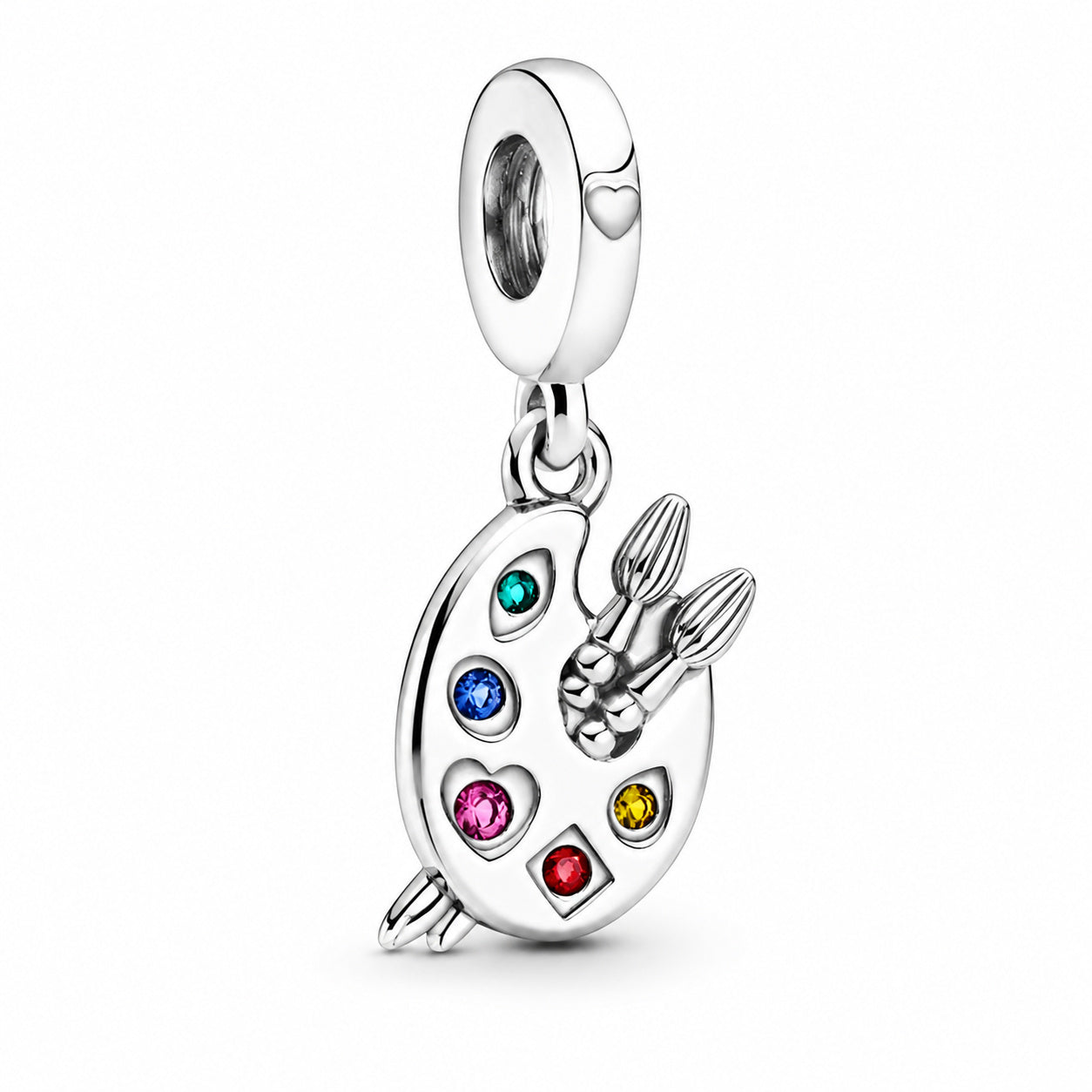 Artist Palette Charm S925 Sterling Silver