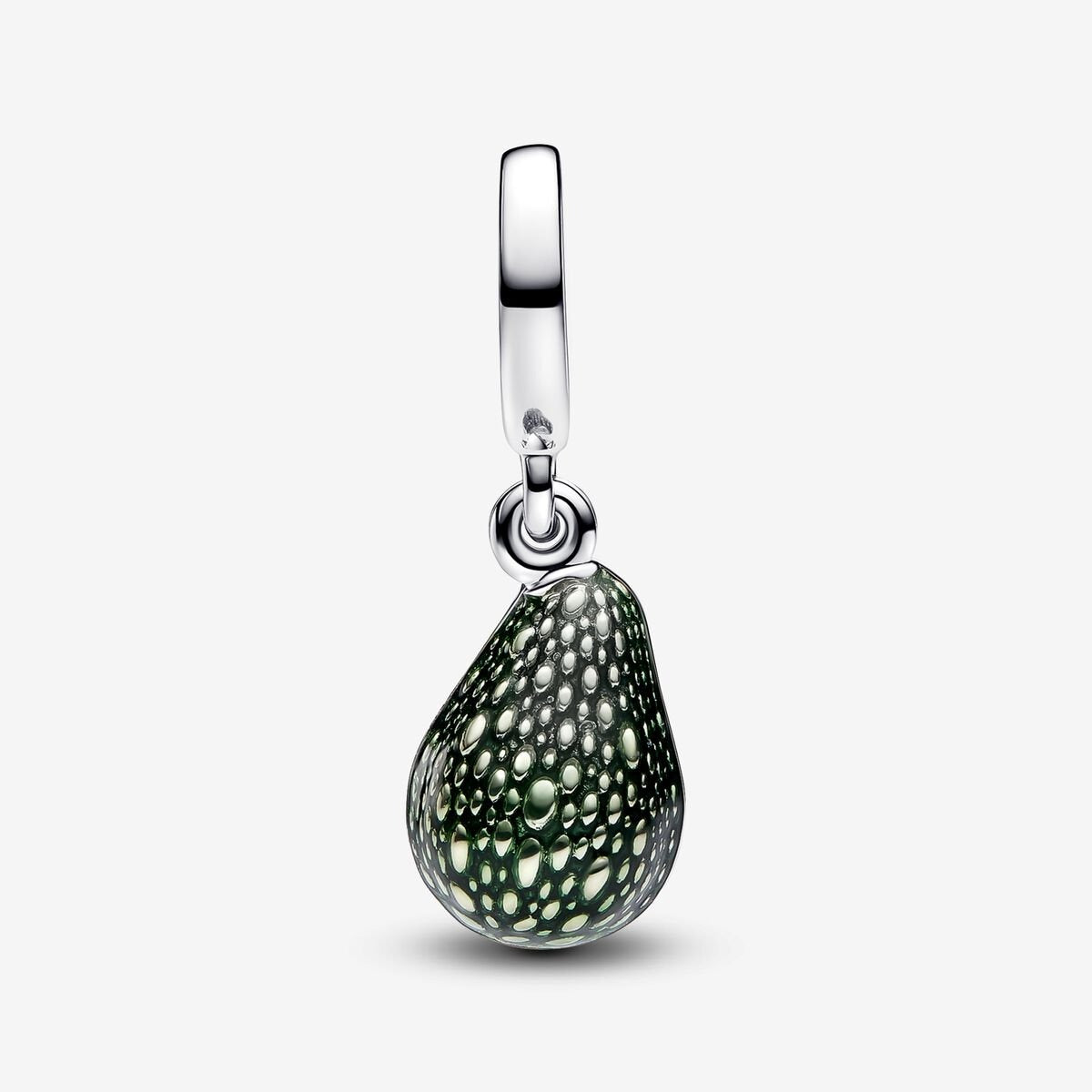Avocado Double Dangle Charm S925 Sterling Silver