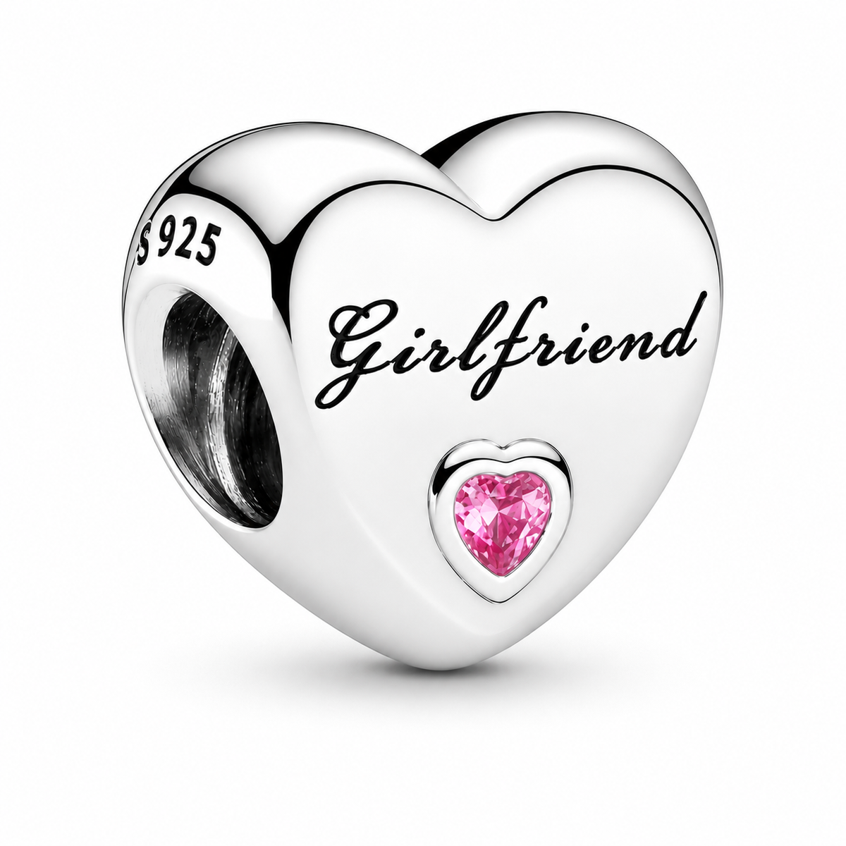 Girlfriend Heart Charm S925 Sterling Silver
