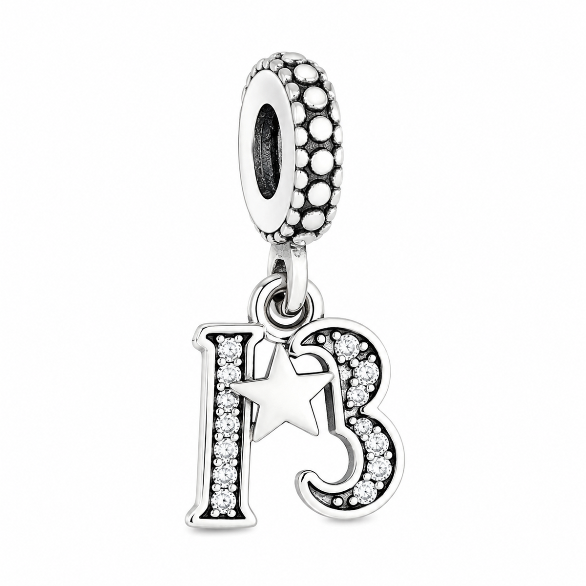 13th Birthday Dangle Charm S925 Sterling Silver