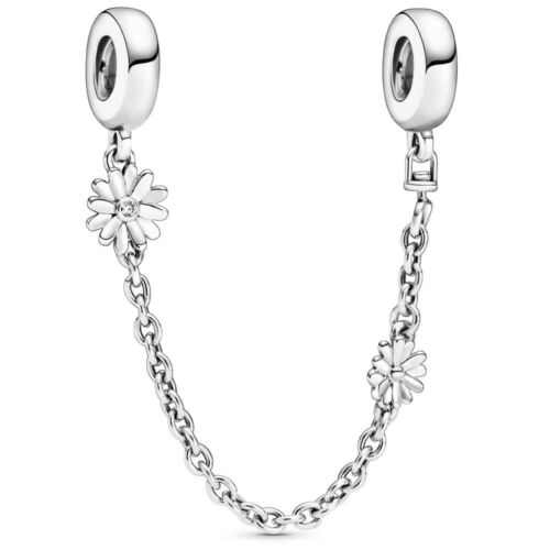 Daisy Safety Chain Charm S925 Sterling Silver