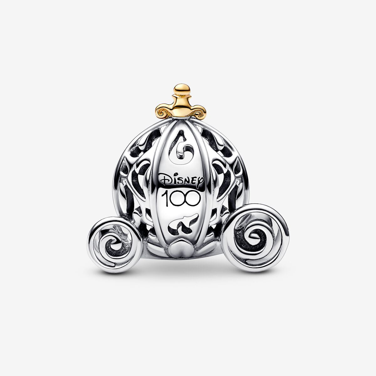 Disney 100th Anniversary Cinderella's Enchanted Carriage Charm S925 Sterling Silver