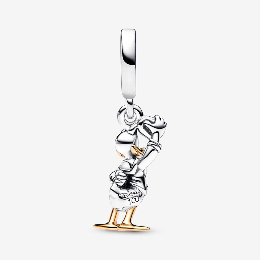 Disney 100th Anniversary Donald Duck Dangle Charm S925 Sterling Silver