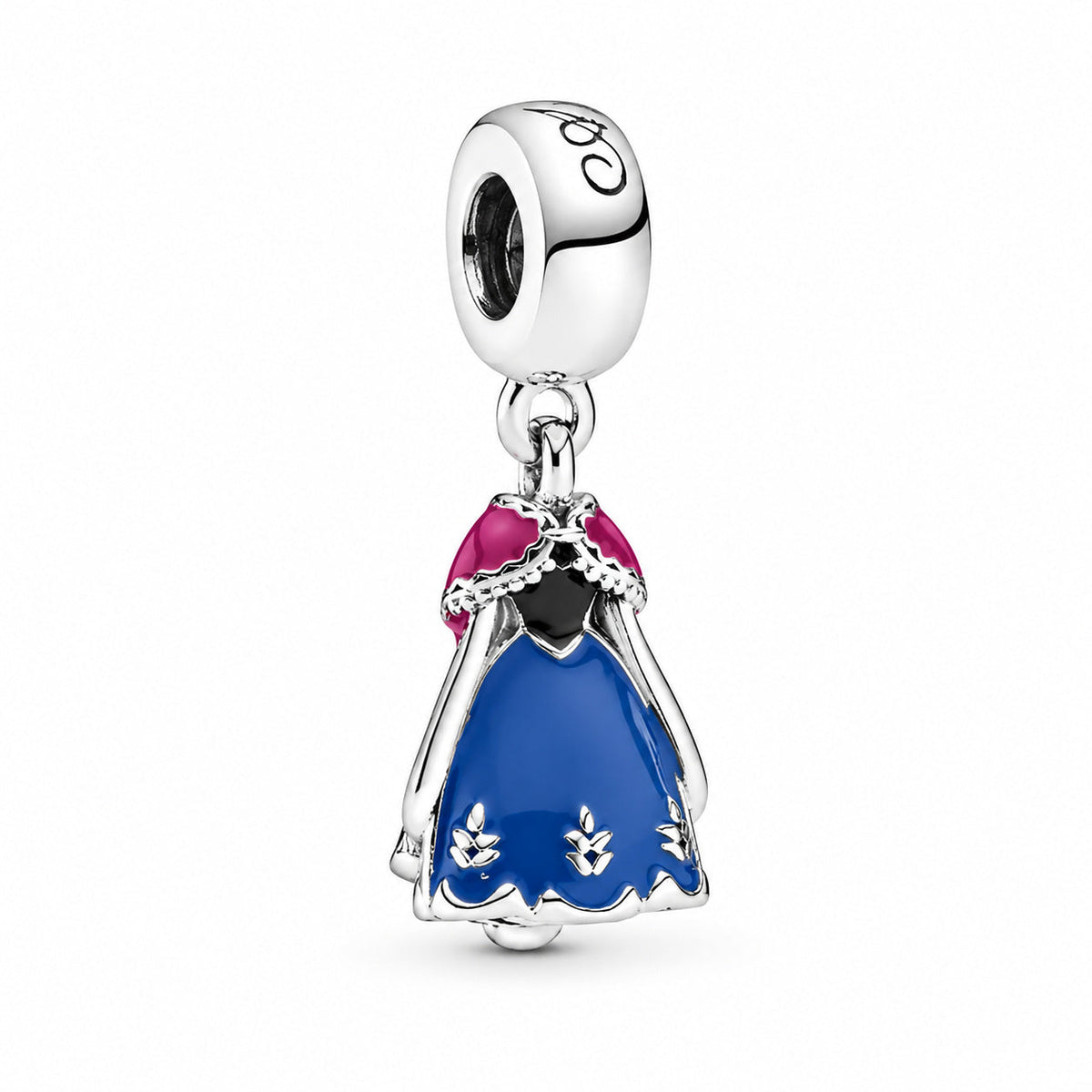 Disney Princess Anna Dress Dangle Charm S925 Sterling Silver