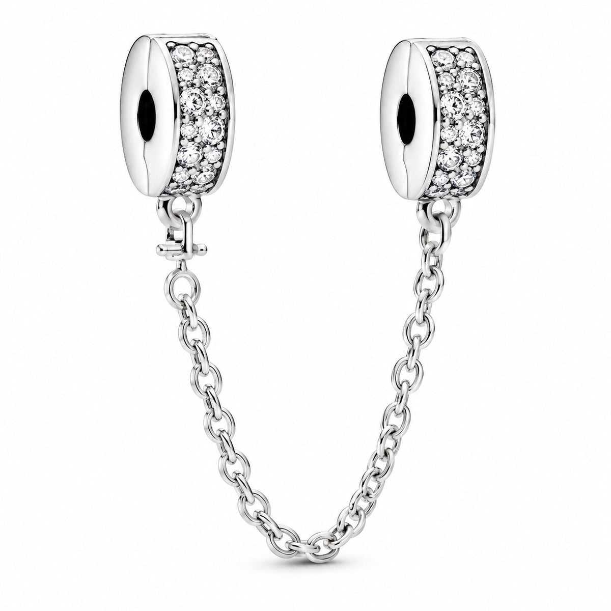Elegance Safety Chain Charm S925 Sterling Silver