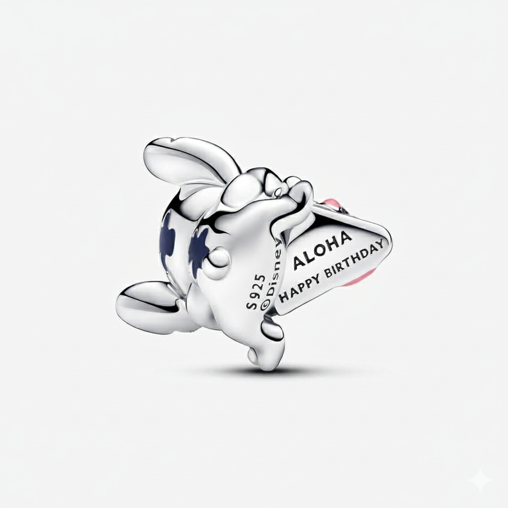 Disney Stitch Birthday Cake Charm S925 Sterling Silver