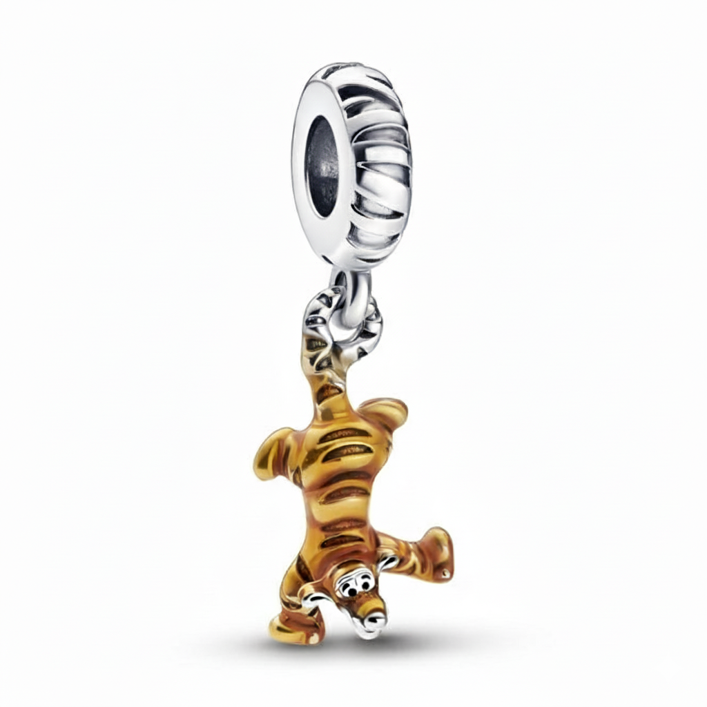 Disney Winnie the Pooh Tigger Dangle Charm S925 Sterling Silver