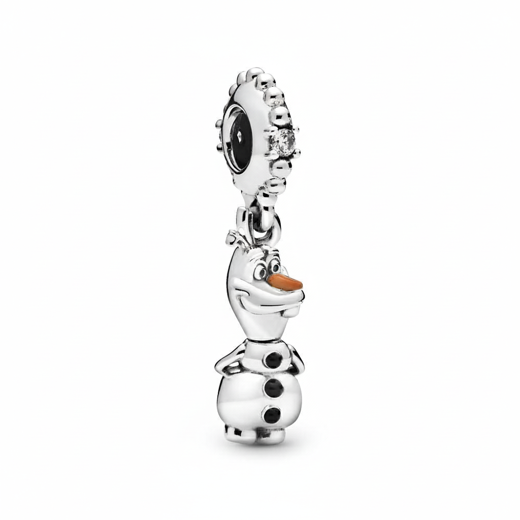 Disney Frozen Olaf Dangle Charm S925 Sterling Silver