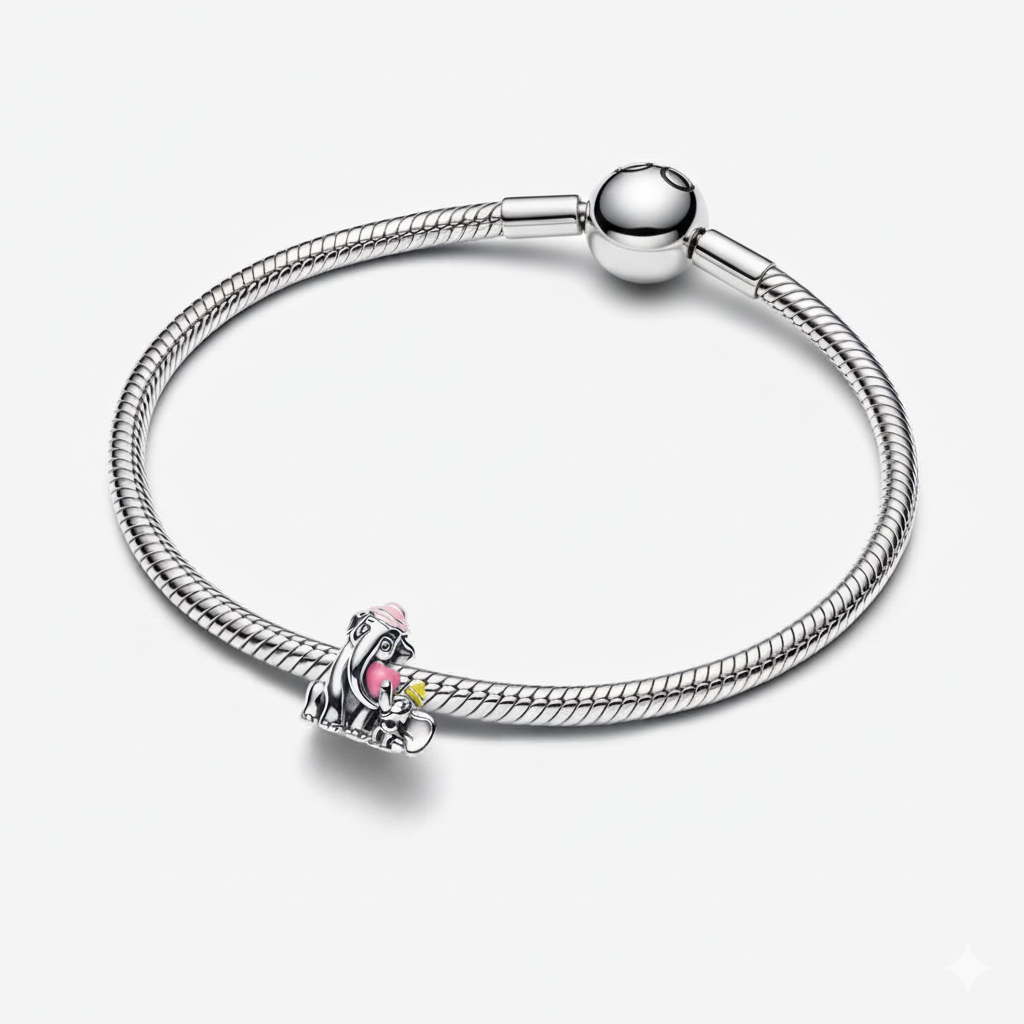 Disney Dumbo & Mum Charm S925 Sterling Silver
