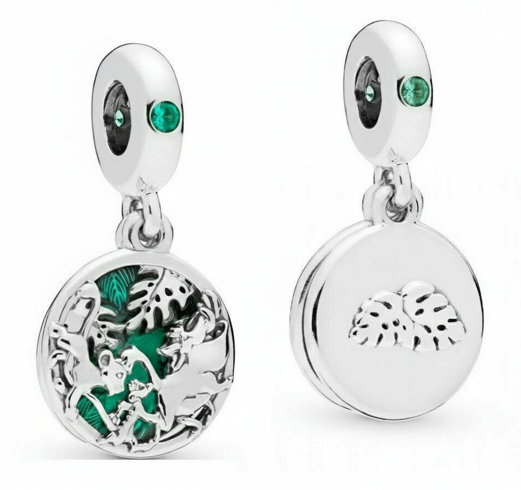 Disney The Lion King Simba, Timon & Pumbaa Charm S925 Compatible Sterling Silver Charm