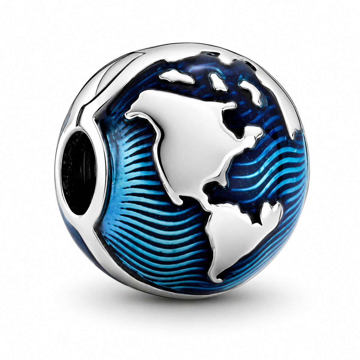Globe Clip Charm S925 Compatible Sterling Silver Charm