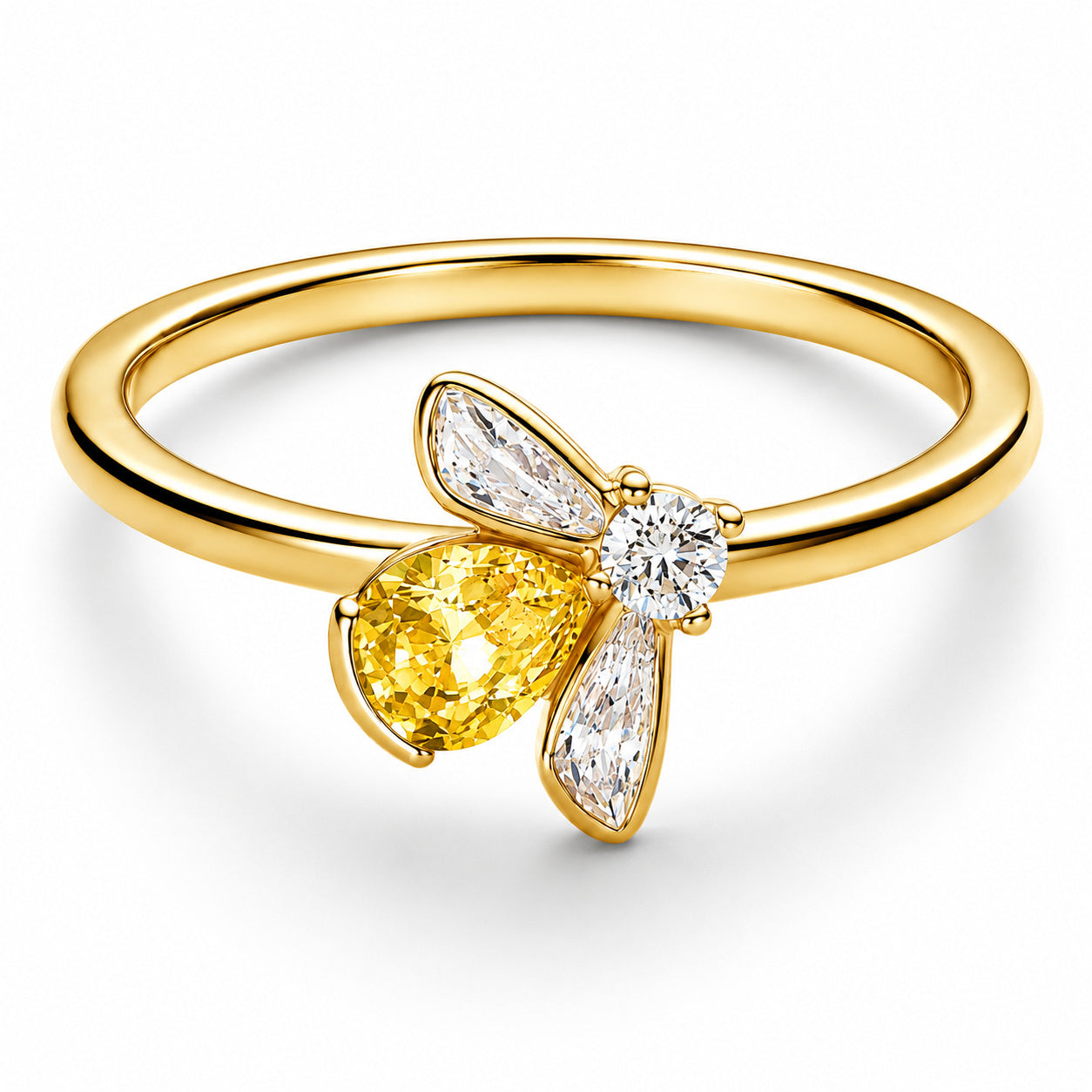Honey Bee Ring S925 Sterling Silver