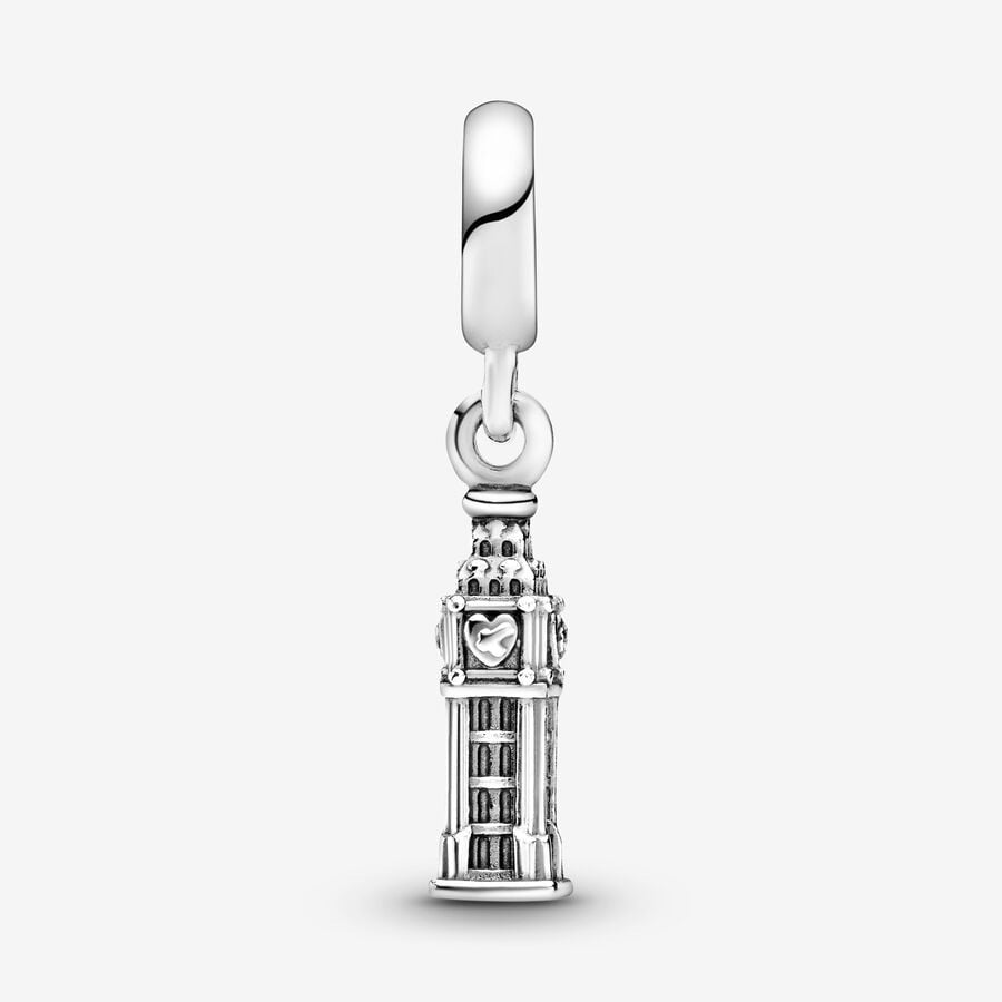London Big Ben Dangle Charm S925 Sterling Silver