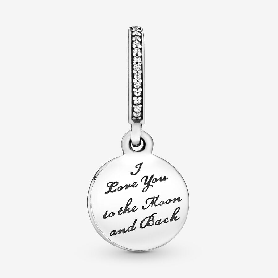 Moon & Blue Sky Dangle Charm S925 Sterling Silver