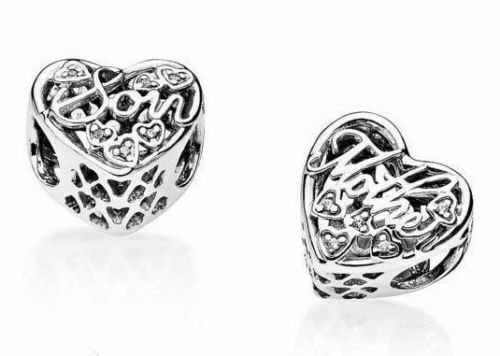 Mother Son Heart Charm S925 Sterling Silver