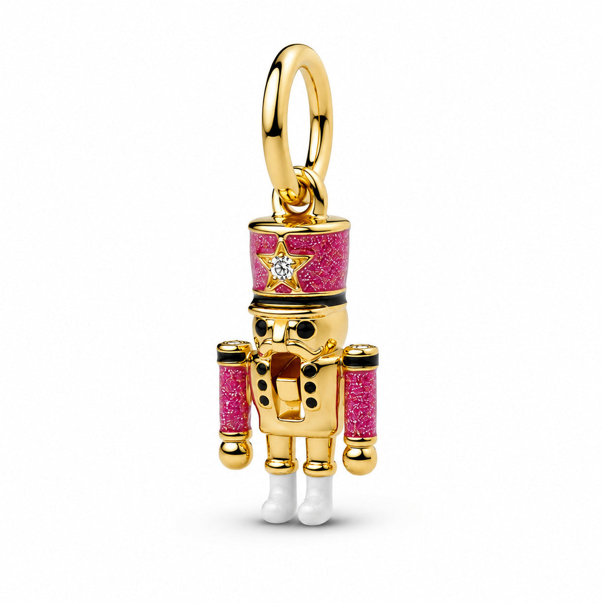 Moveable Nutcracker Dangle Charm S925 Sterling Silver
