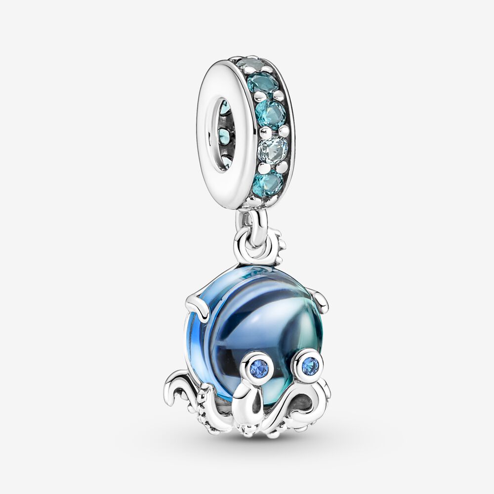Murano Glass Cute Octopus Dangle?harm S925 Sterling Silver