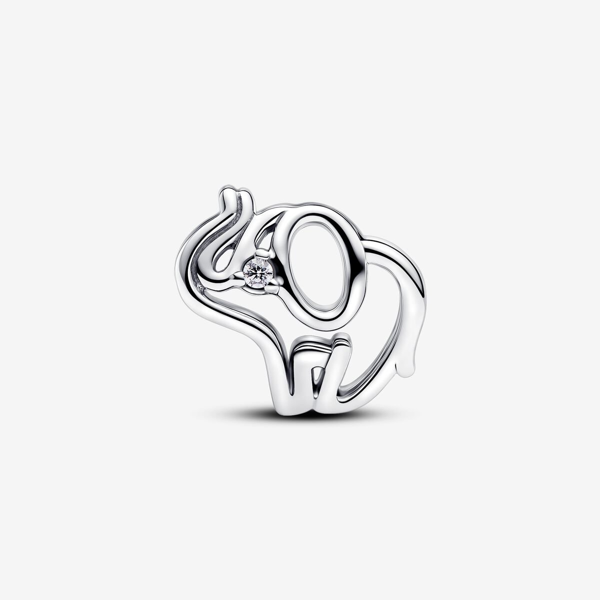 Openwork Elephant Charm S925 Sterling Silver