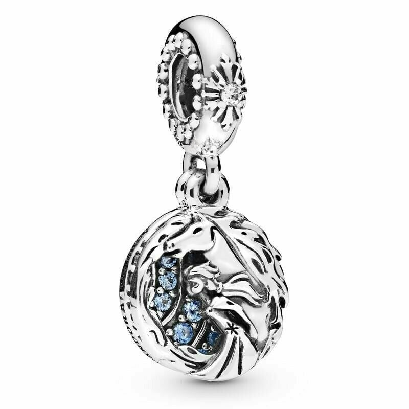 Disney Frozen Elsa & Nokk Dangle Charm S925 Sterling Silver