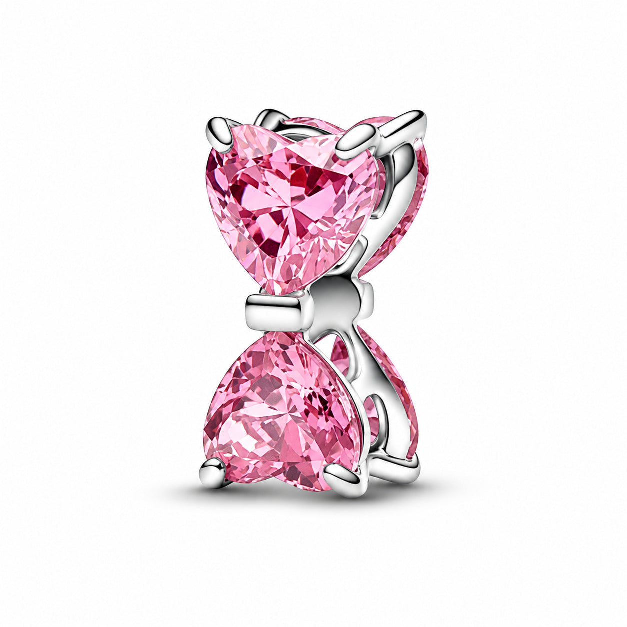 Pink Bow Charm S925 Sterling Silver