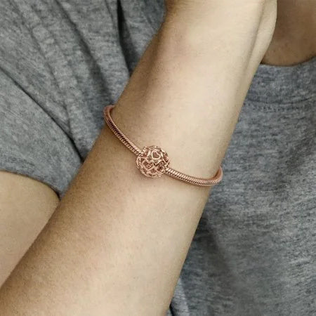 Rose Gold Hearts All Over Charm S925 Sterling Silver