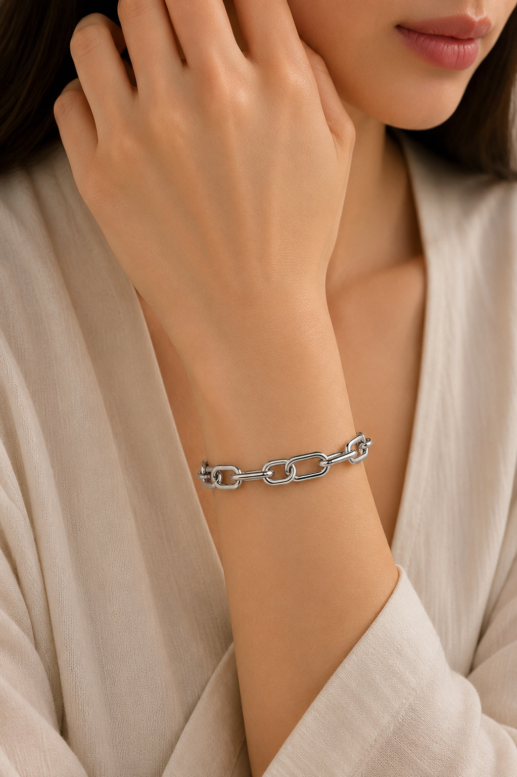 Small-Link Chain Bracelet S925 Sterling Silver