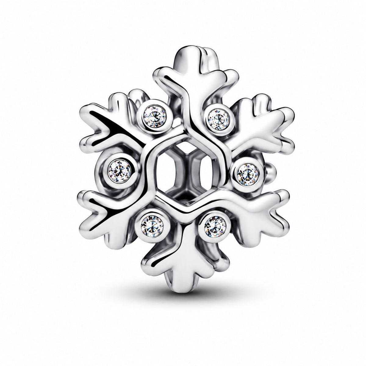 Sparkling Winter Snowflake Charm S925 Sterling Silver