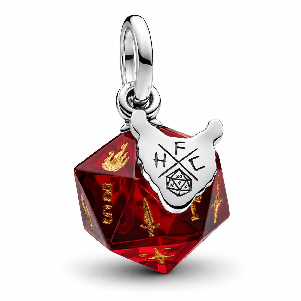 Stranger Things Hellfire Club Dice Dangle Charm Charm S925 Sterling Silver