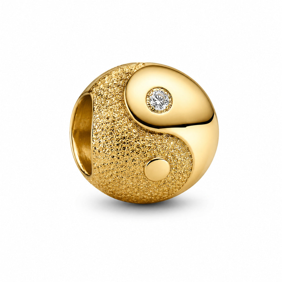Textured Yin & Yang Mini Charm S925 Sterling Silver