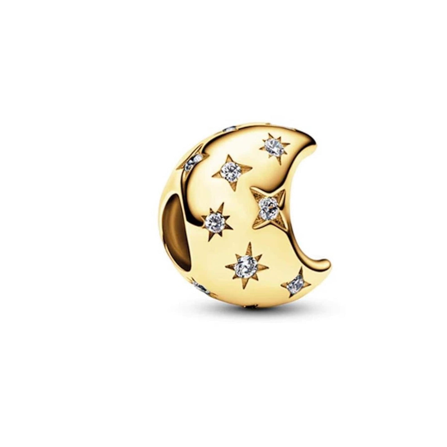 The Golden Crescent Moon Charm S925 Sterling Silver