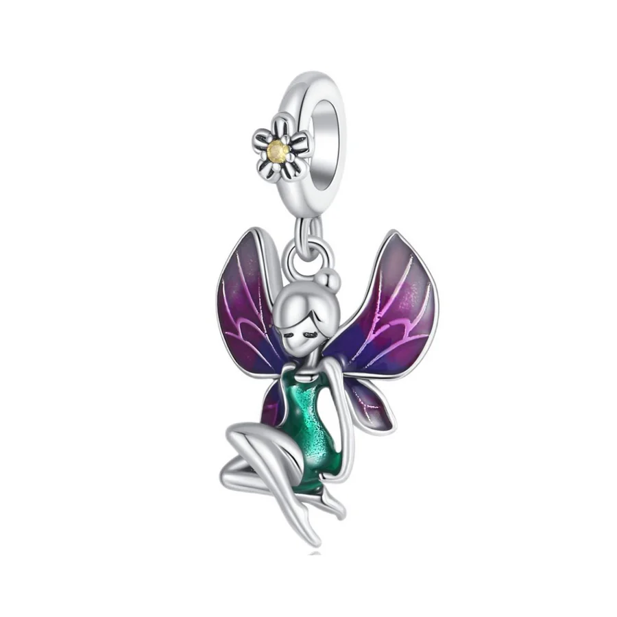 Disney Tinkerbell Dangle Charm S925 Sterling Silver