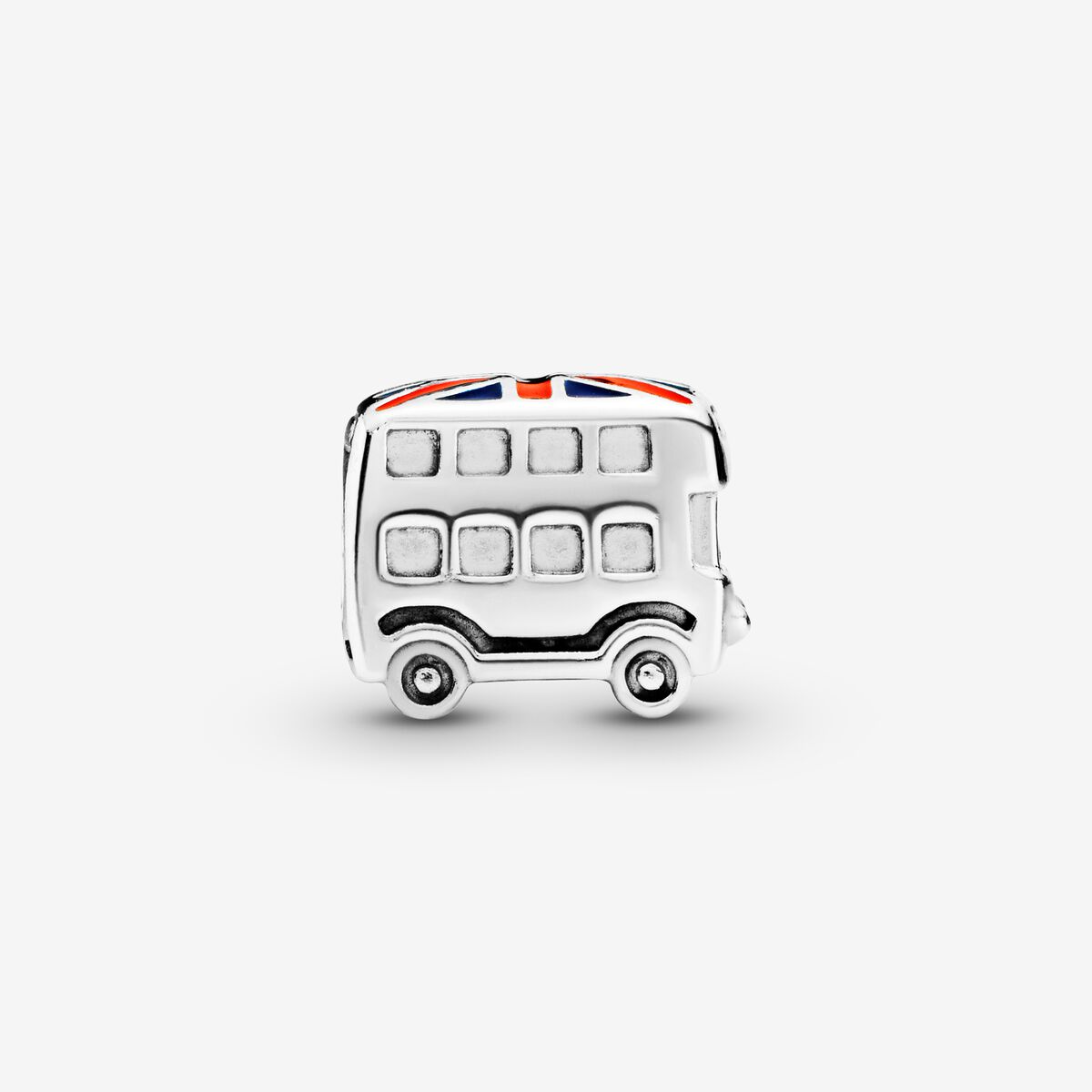 Union Jack London Bus Charm S925 Sterling Silver